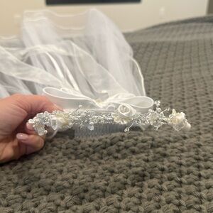 1st  communion head piece